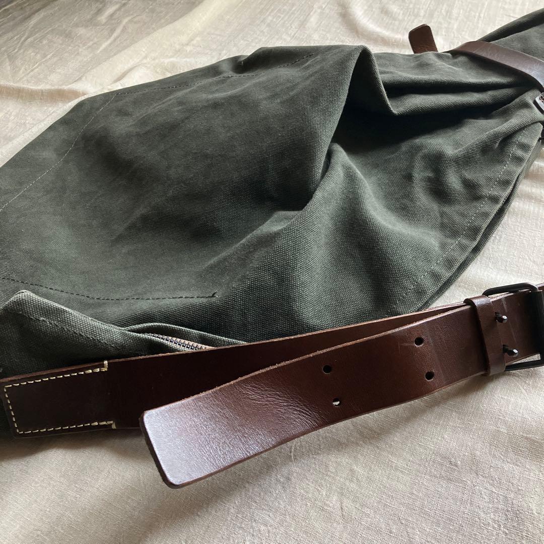 バギーポート ボンサック カーキ レザー キャンバス