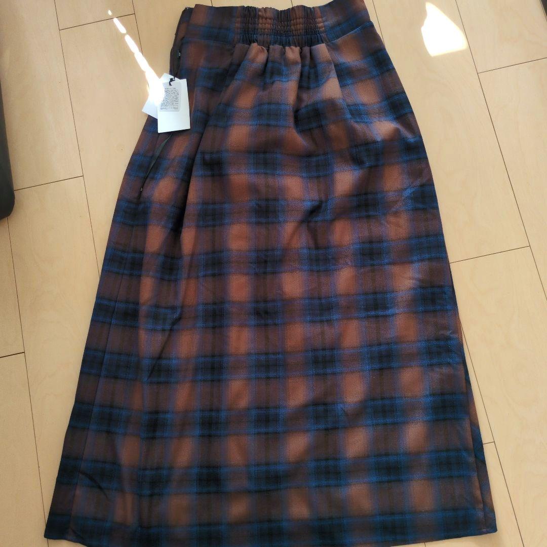 アメリ ヴィンテージ UND DRAPE CHECK SKIRT