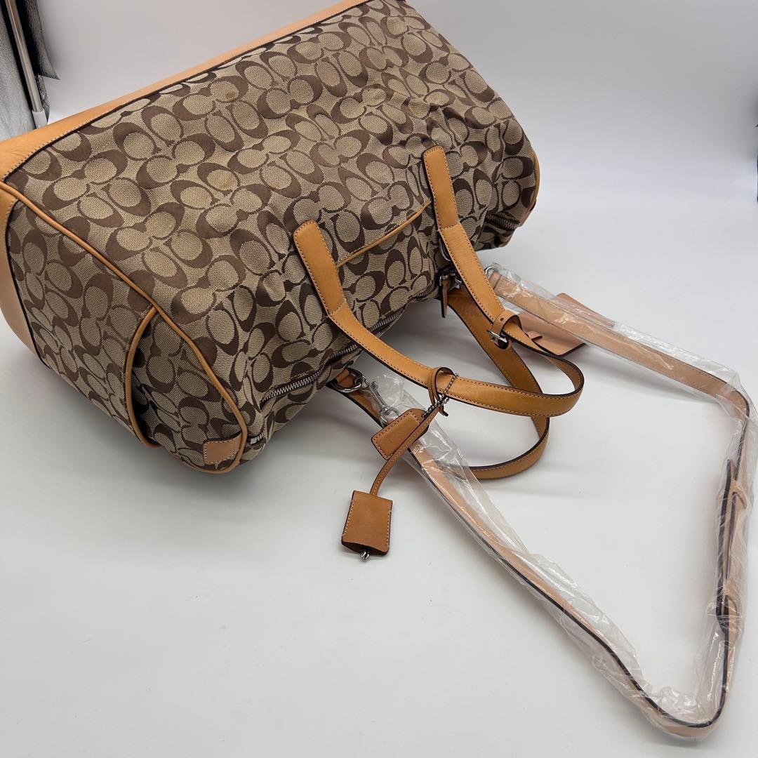A500 COACHボストンバッグ 2way ショルダー付き 南京錠 4523