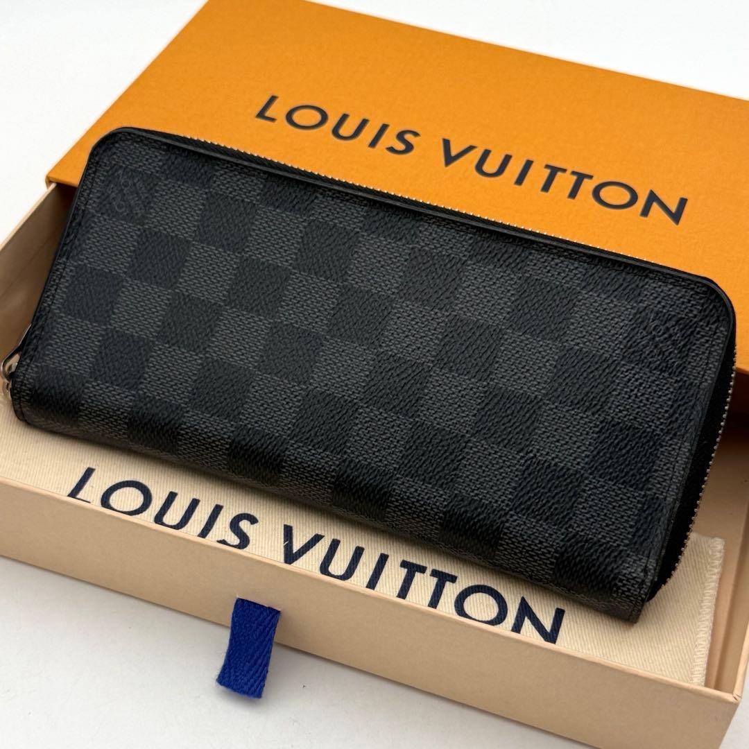 【極上美品】ルイヴィトン ダミエ グラフィット ヴェルティカル ノワール 長財布