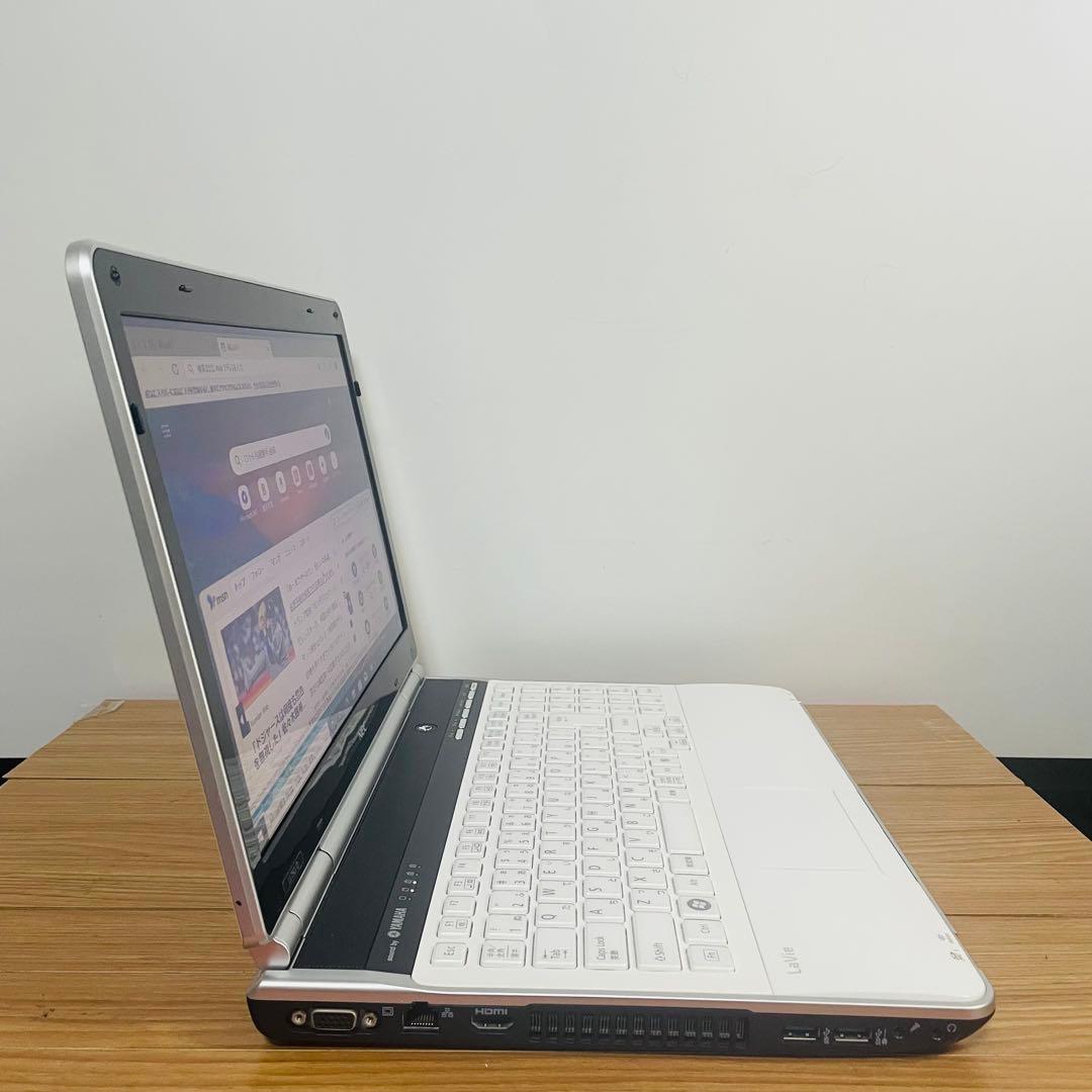 美麗ホワイトNEC i5ノートPC SSDwin11 オフィスブルーレイDVD