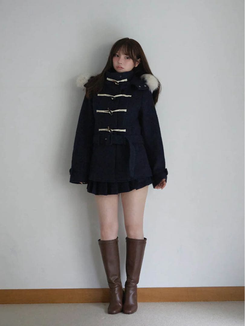 新作 ANDMARY AM1535 Nicole fur belt jacket