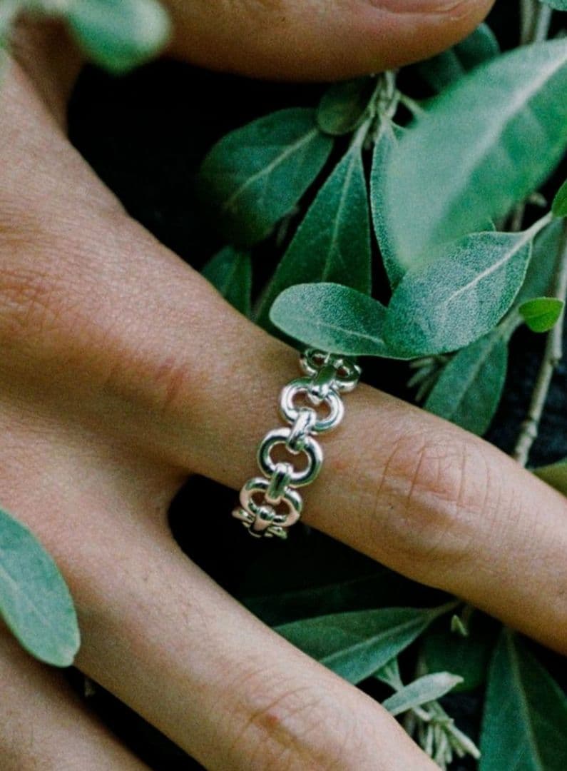 Llife RIPPLE CHAIN RING LIDMNシルバーデザインリング