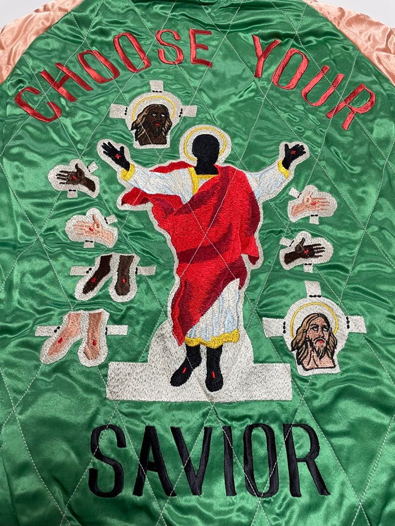 セントマイケル×デニム ティアーズ リバーシブルスカジャン　S