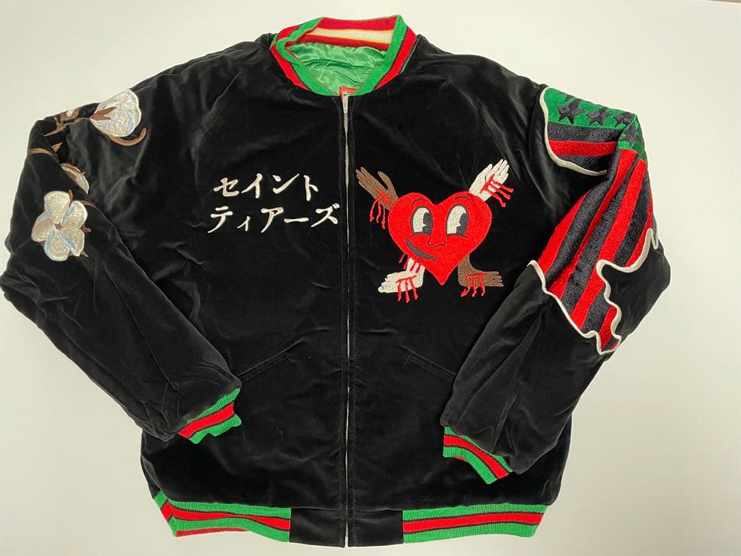 セントマイケル×デニム ティアーズ リバーシブルスカジャン　S