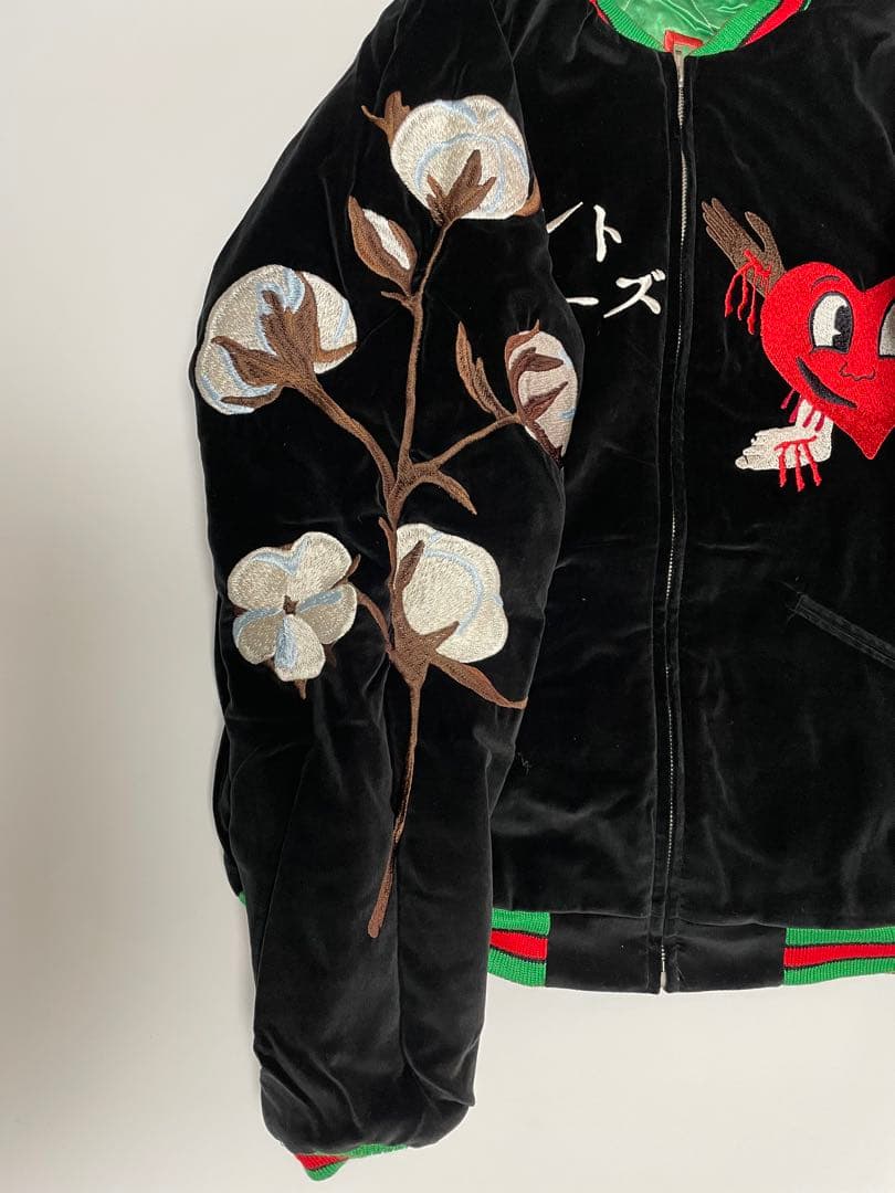 セントマイケル×デニム ティアーズ リバーシブルスカジャン　S