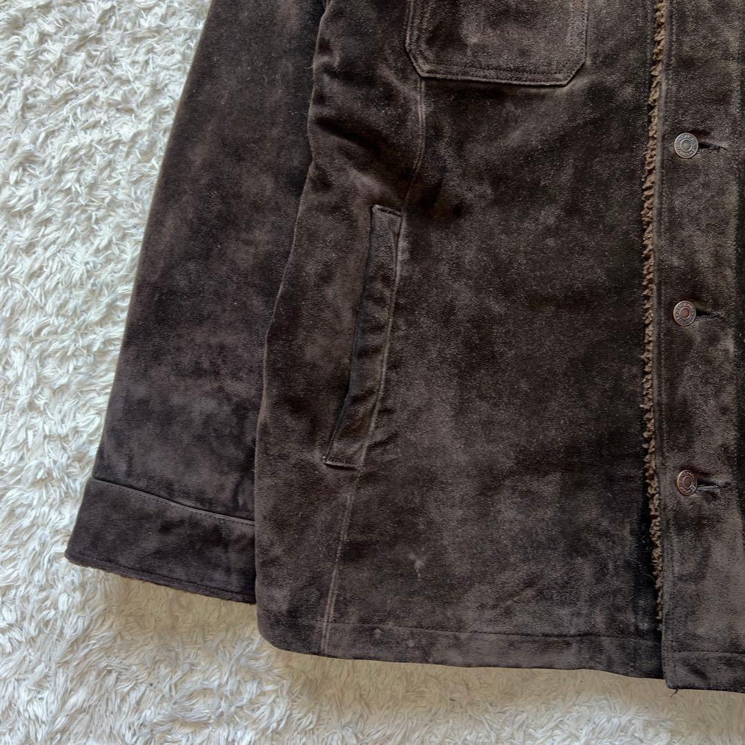 美品✨old gap リアルスウェード ジャケット レザー　Lサイブラウン