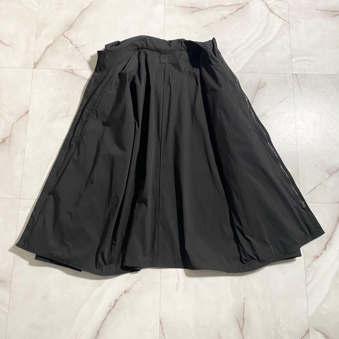 A18520 美品 山内 塩縮撥水ストレッチコットン ジップパーカー 黒 4