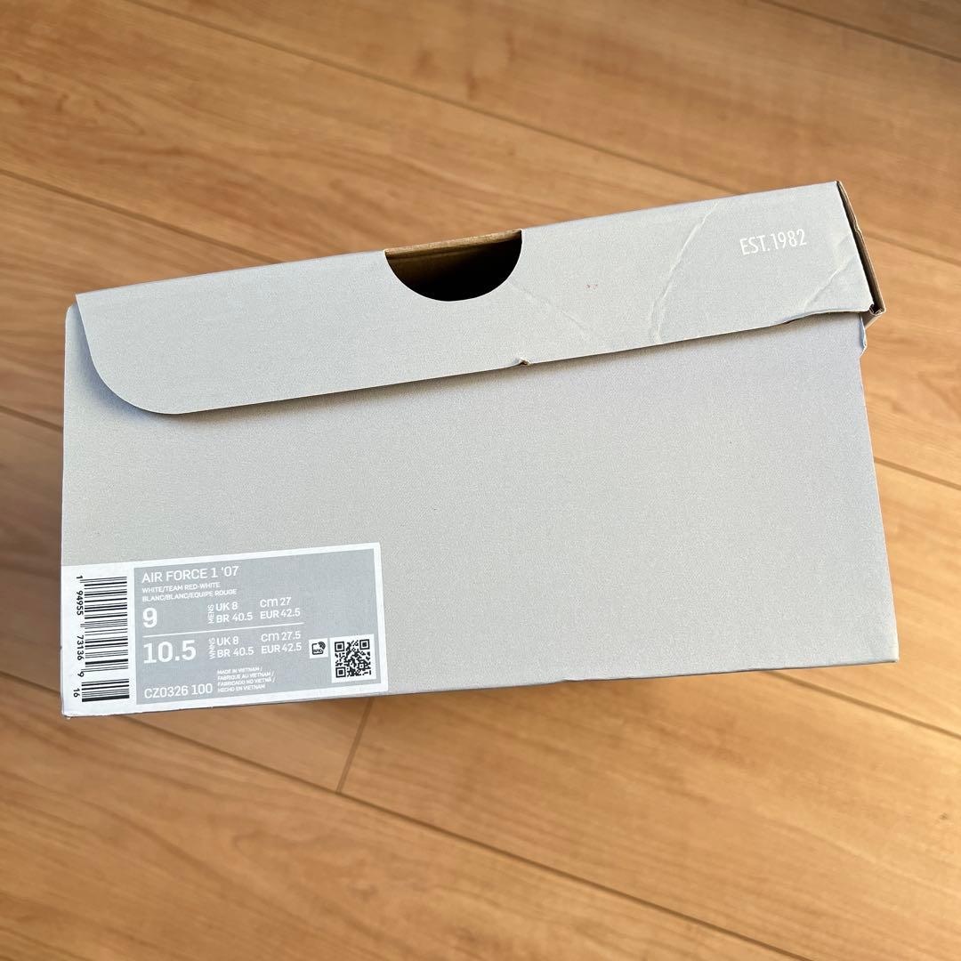 T*I様 Nike Air Force 1 '07 ホワイト/チームレッド 27