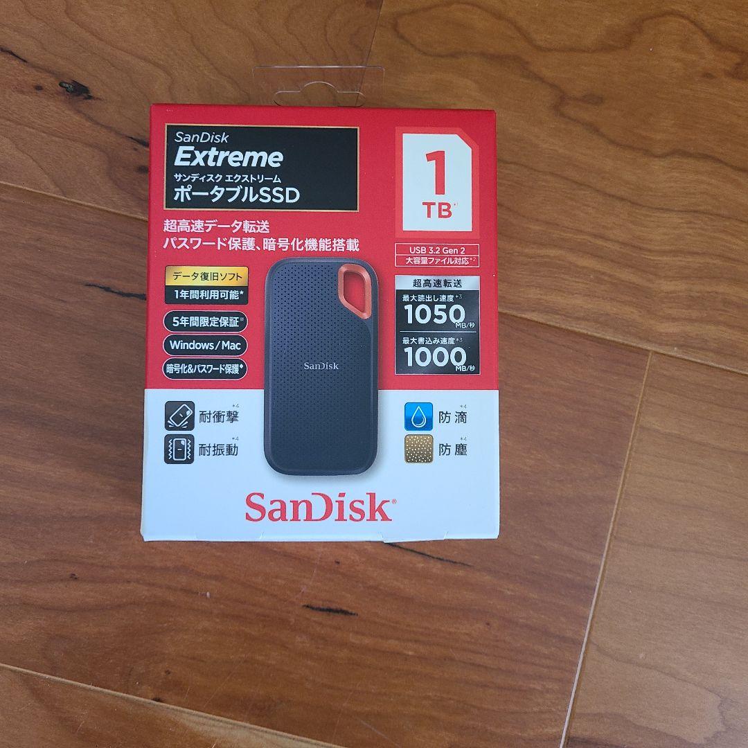 新品SanDisk Extreme ポータブルSSD 1TB