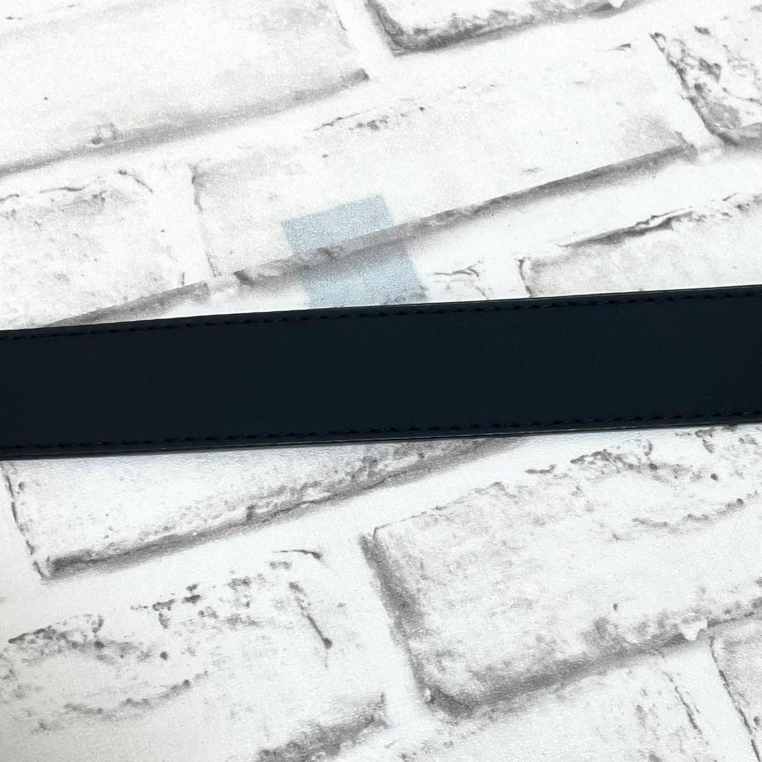 極美品✨ブルガリ　ベルト　アショーマ　シルバーバックル　メンズ　黒