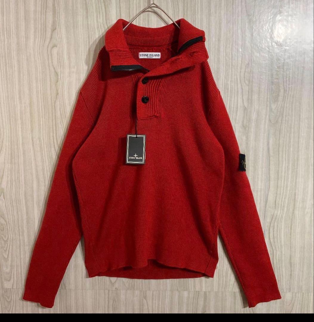 STONE  ストーンアイランド ハイネック ニット 赤