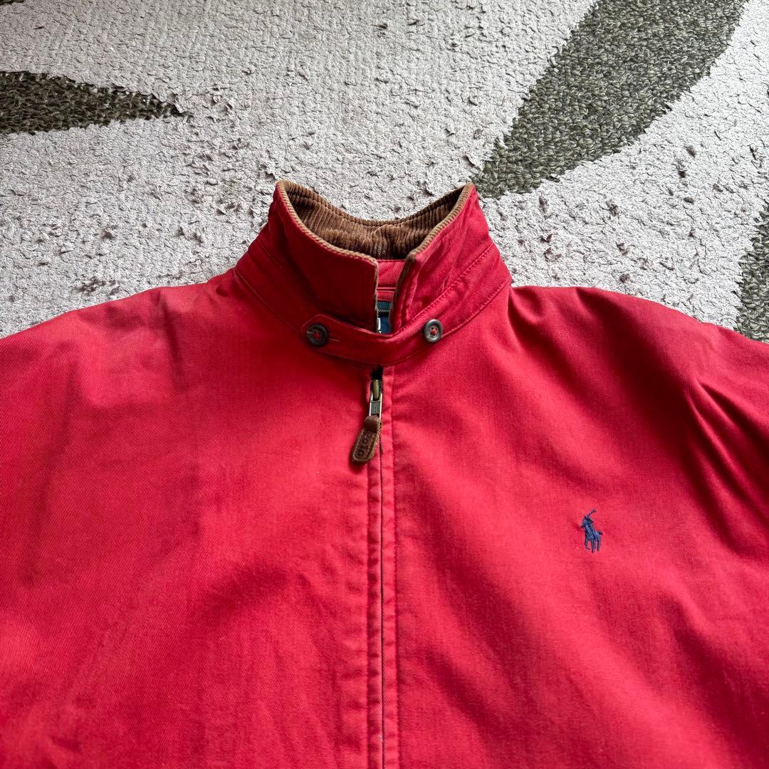 90s ラルフローレン スイングトップ 襟コーデュロイ ブラックウォッチ