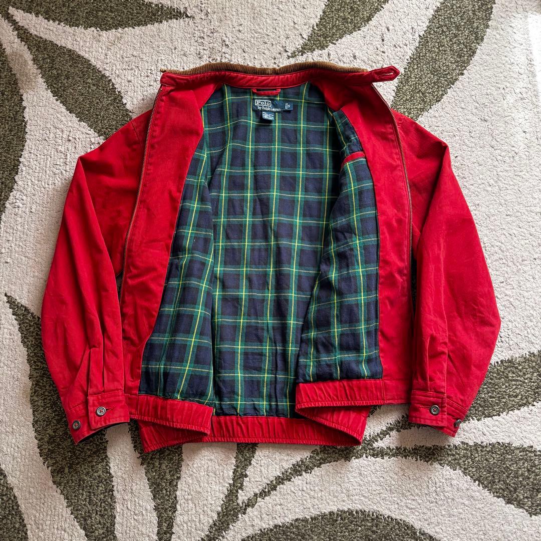 90s ラルフローレン スイングトップ 襟コーデュロイ ブラックウォッチ