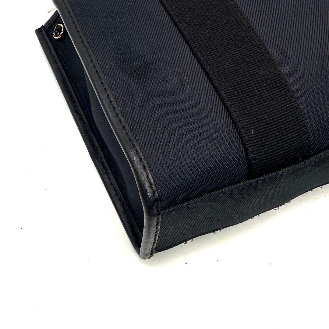 極美品 ハンティングワールド キャンバストート サファリトゥデイ レザー 黒