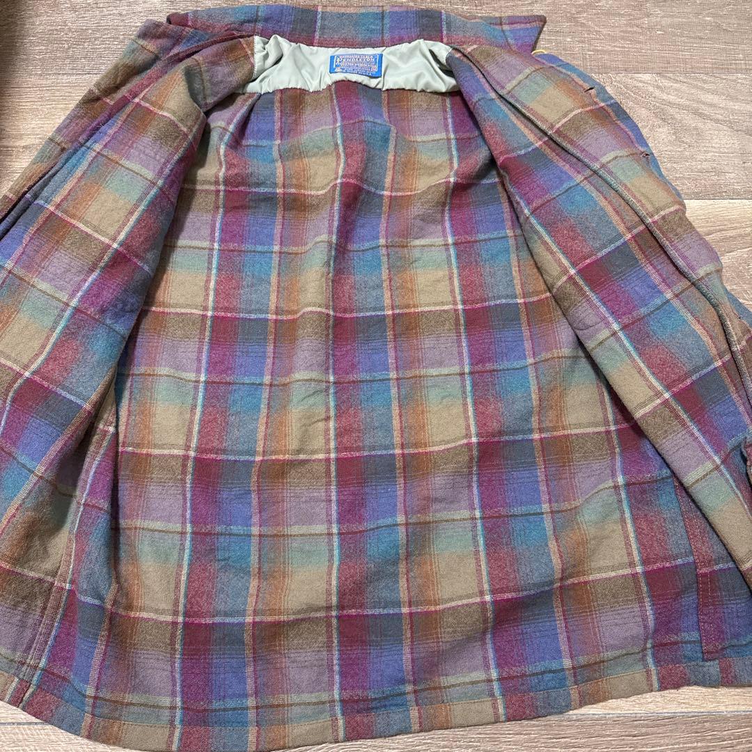 希少カラー　70s PENDLETON マルチカラー オンブレ ボードシャツ M