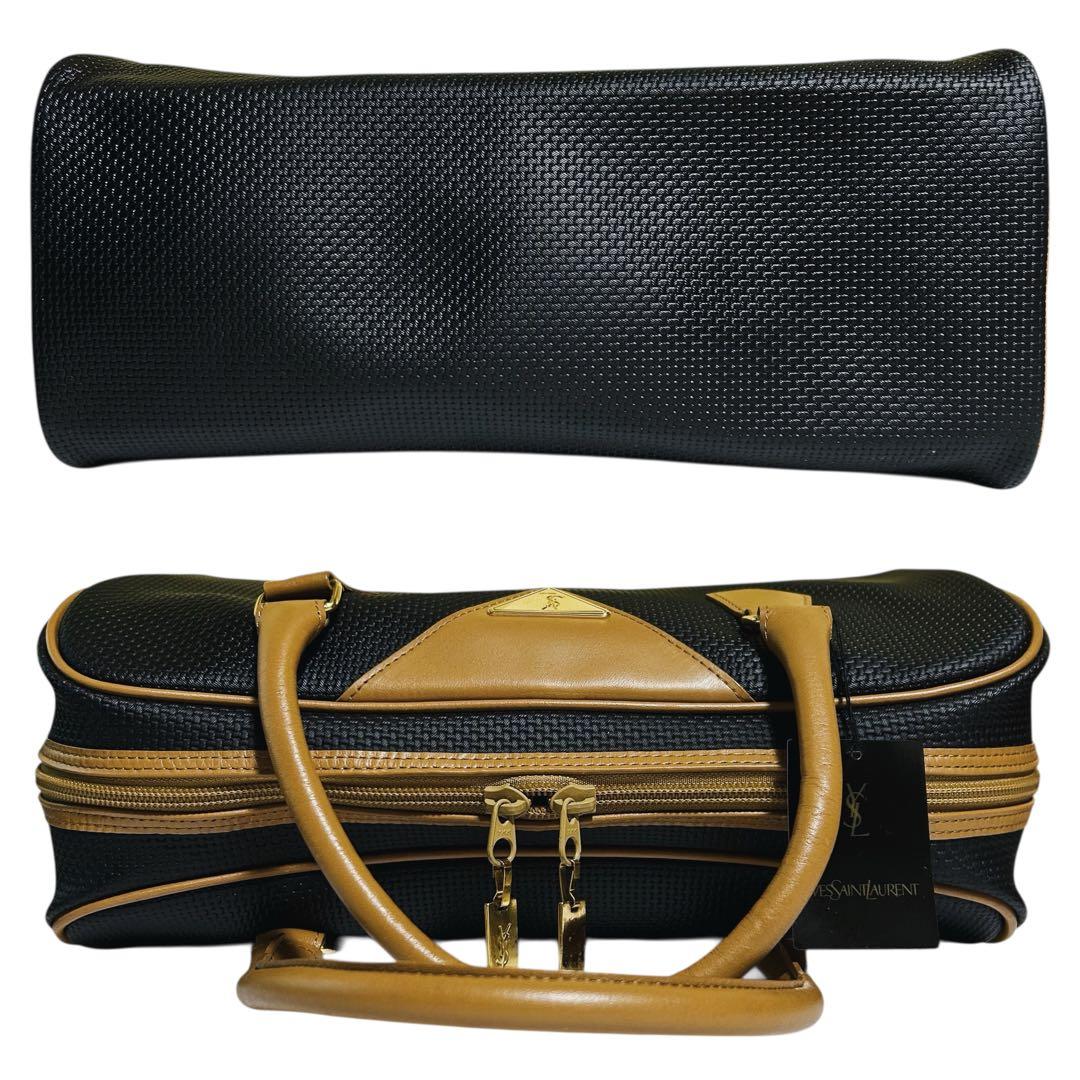 未使用 イヴサンローラン ハンドバッグ ミニボストン ヴィンテージ ゴールド金具