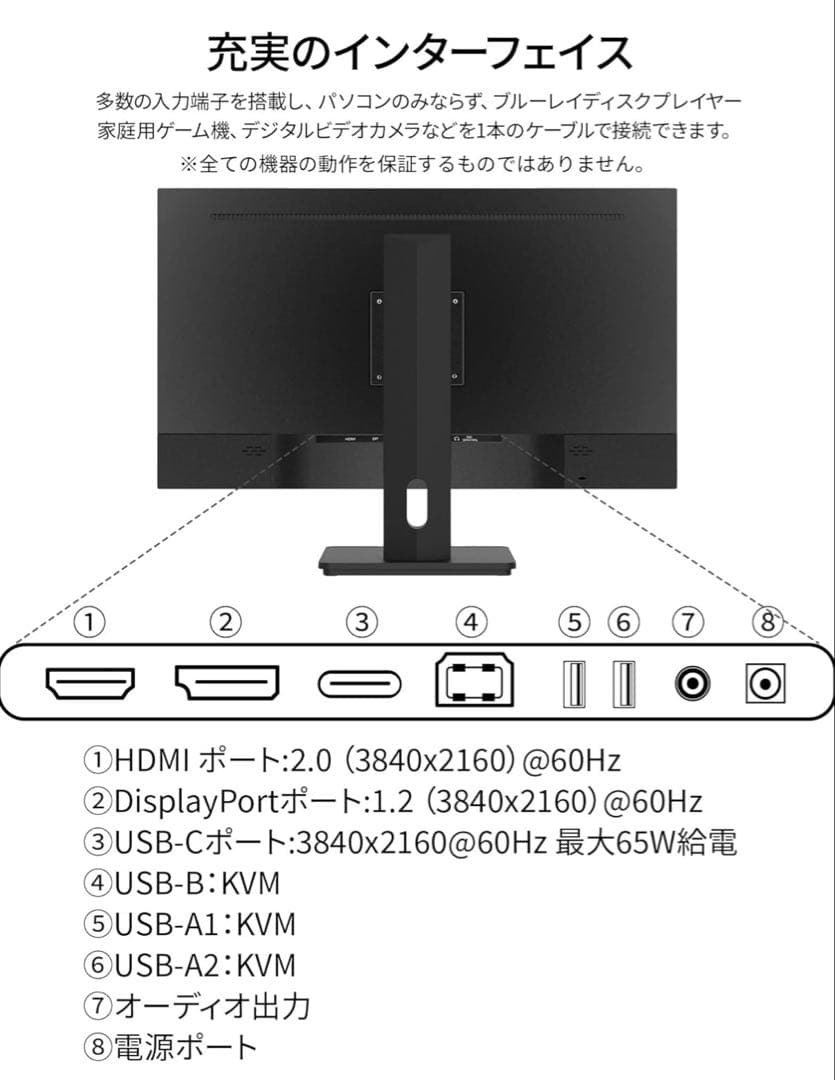 JAPANNEXT 28インチ 4Kモニター IPSパネル