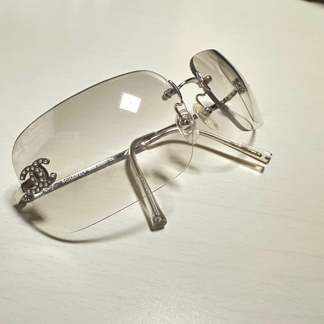 美品 CHANEL シャネル リムレスサングラス 美品 ココマーク