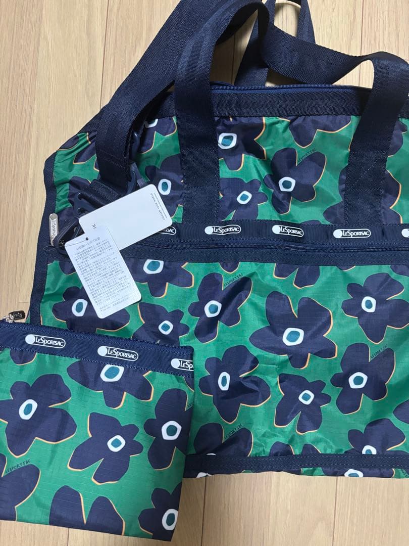 レスポートサック　花柄ボストンバッグとポーチセット