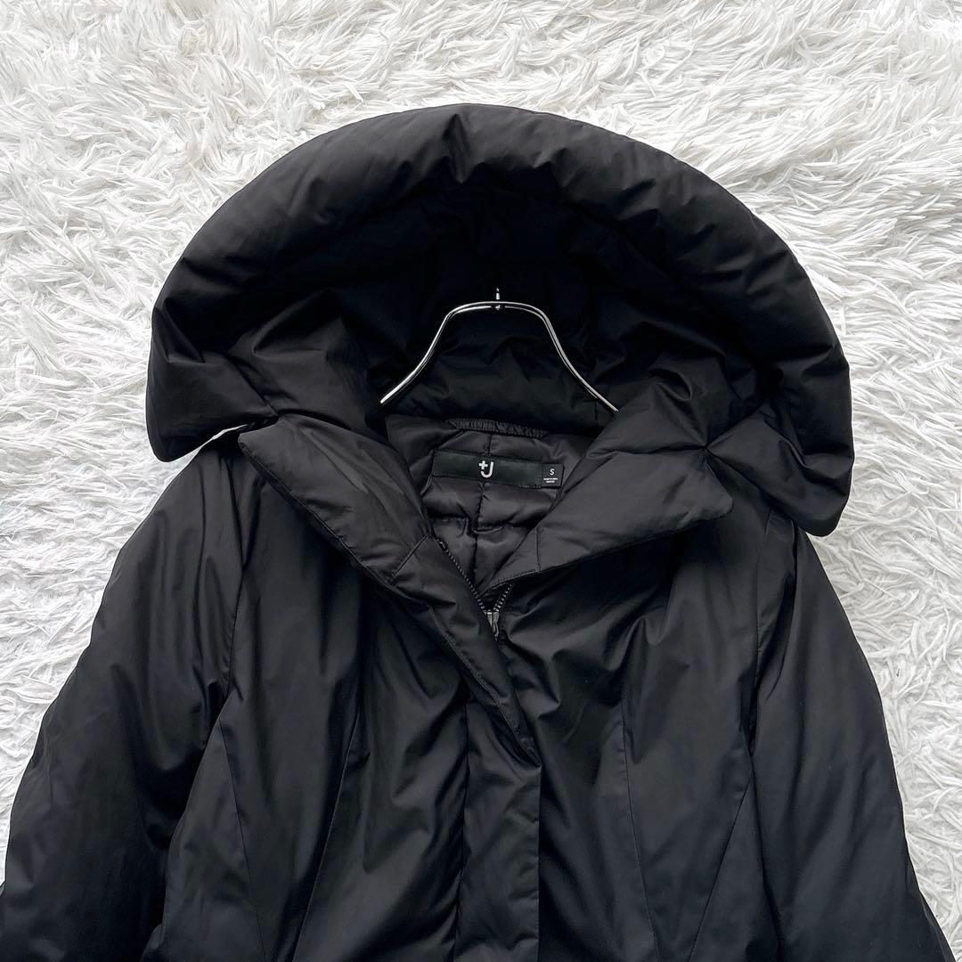 美品✨UNIQLO +J ジルサンダー ロングダウンコート フード ブラック S