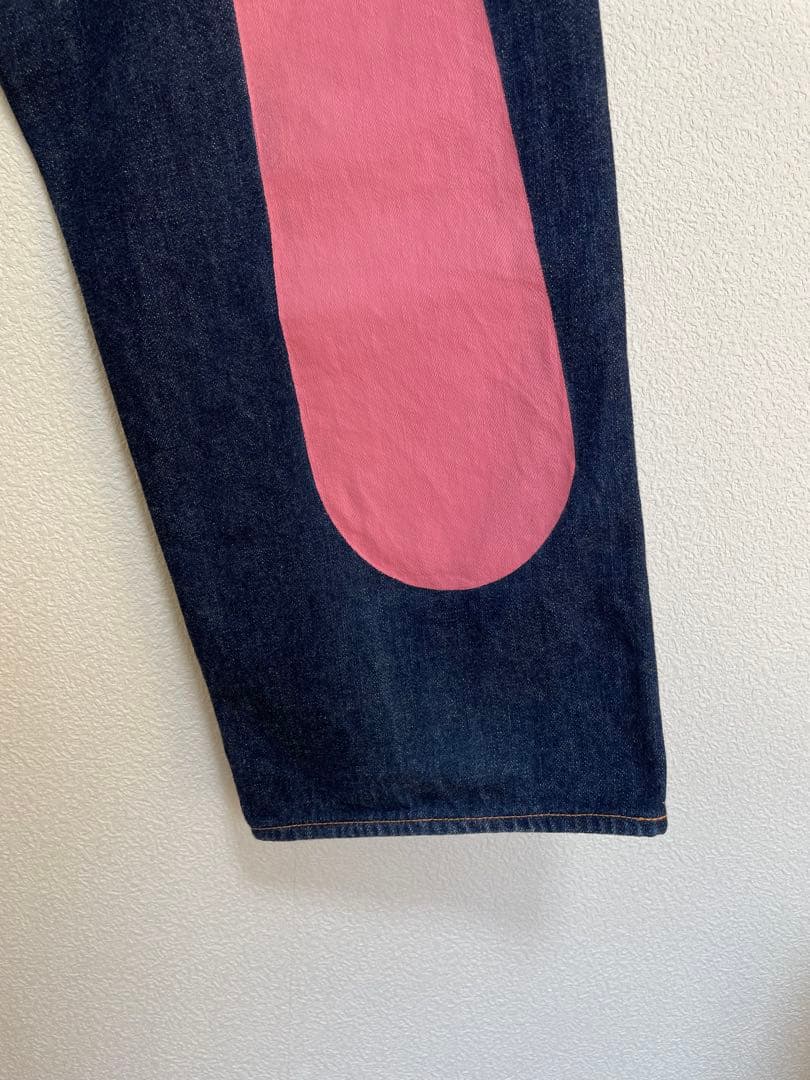 EVISU No.2 Lot.2000 W38×32 ピンク大黒　日本製　カモメ
