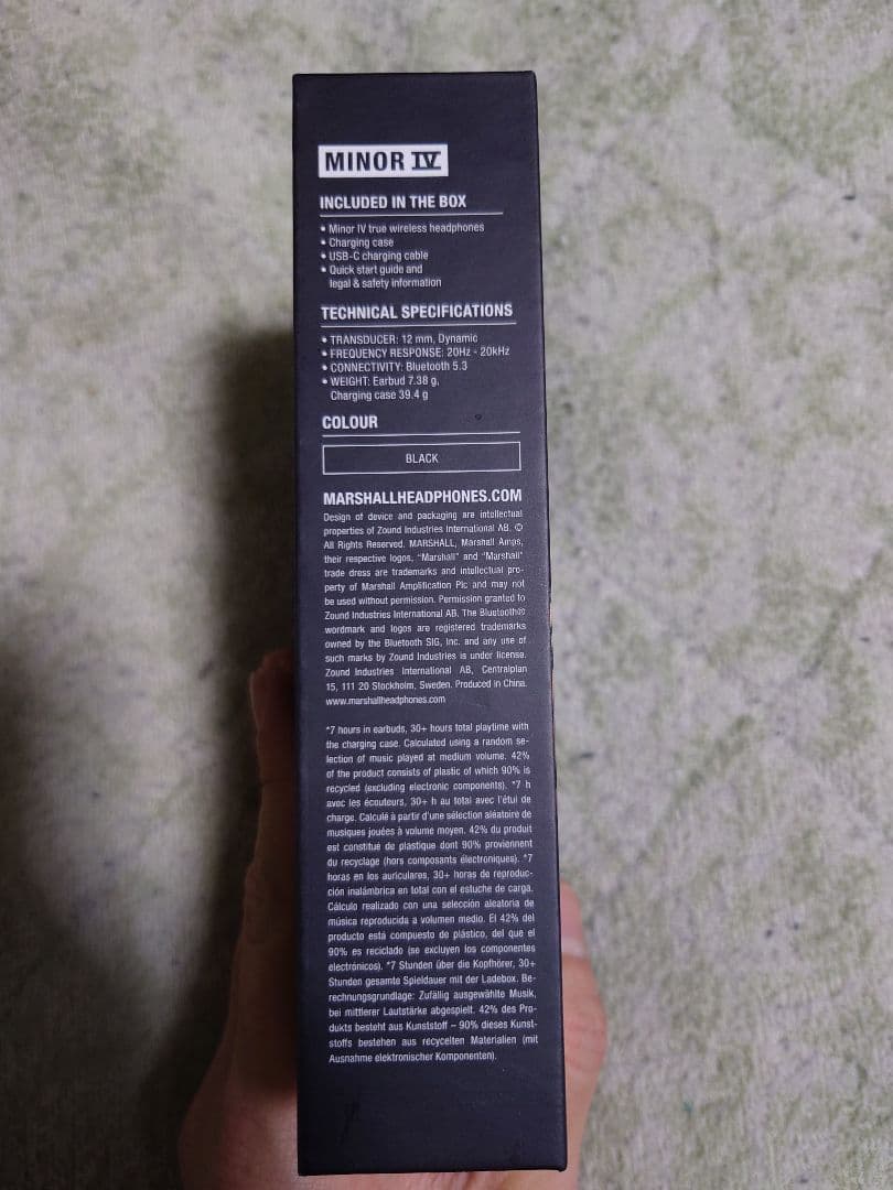 Marshall Minor IV ワイヤレスイヤフォン イヤホン