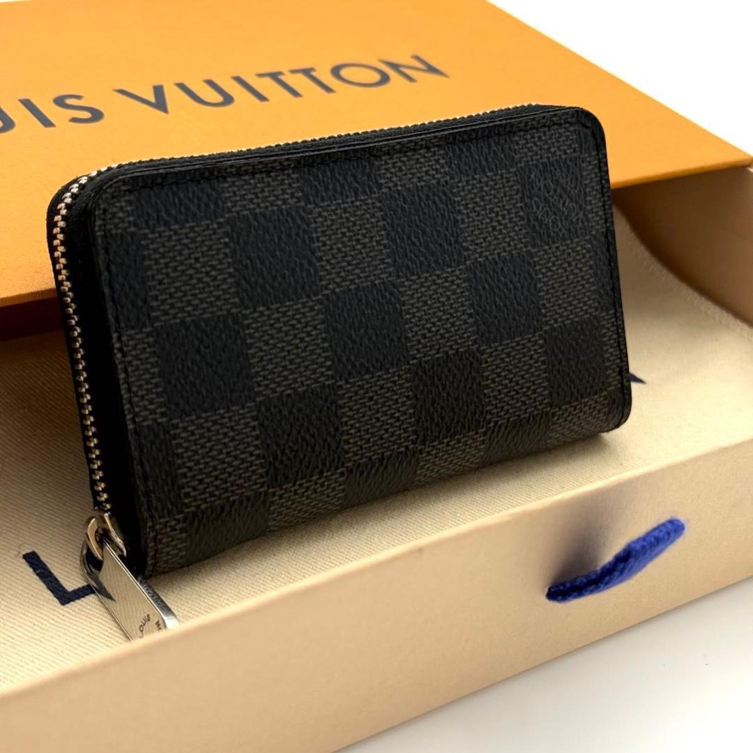 【最高級美品】ルイヴィトン ダミエグラフィット ジッピーパース ブラック