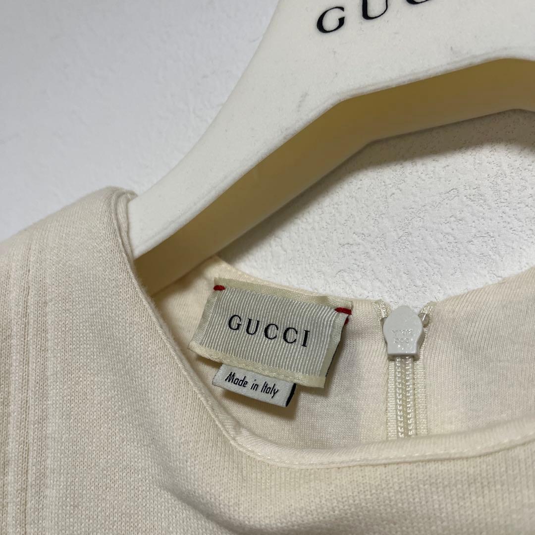 GUCCI グッチ　ノースリーブワンピース アイボリー　130cm