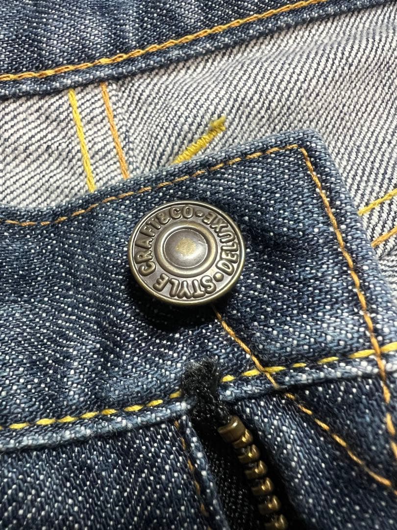 EVISU DONNA 27サイズ　白大黒　ビックカモメ　色落ち加工　ジッパー