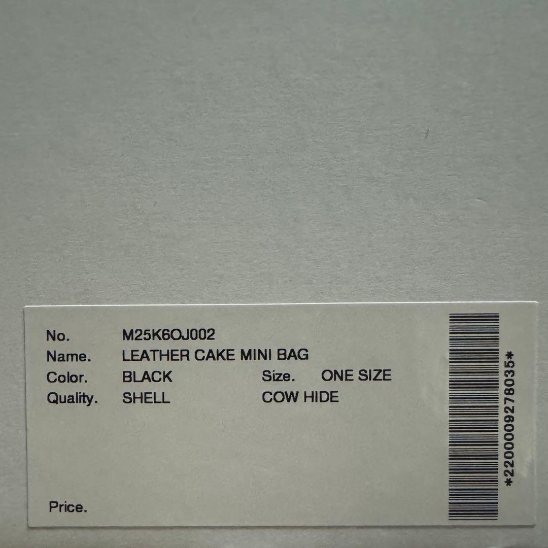 バッグ MASU LEATHER CAKE MINI BAG 25SS