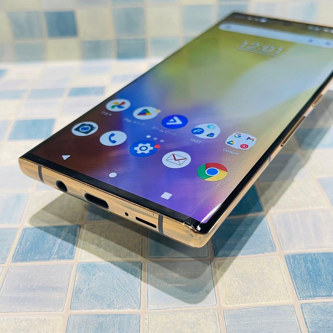 SIMフリー arrows NX9 128GB ゴールド 電池良好