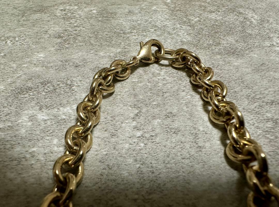 郵便局(17.5)GUCCI(グッチ)ロゴ ゴールドネックレス