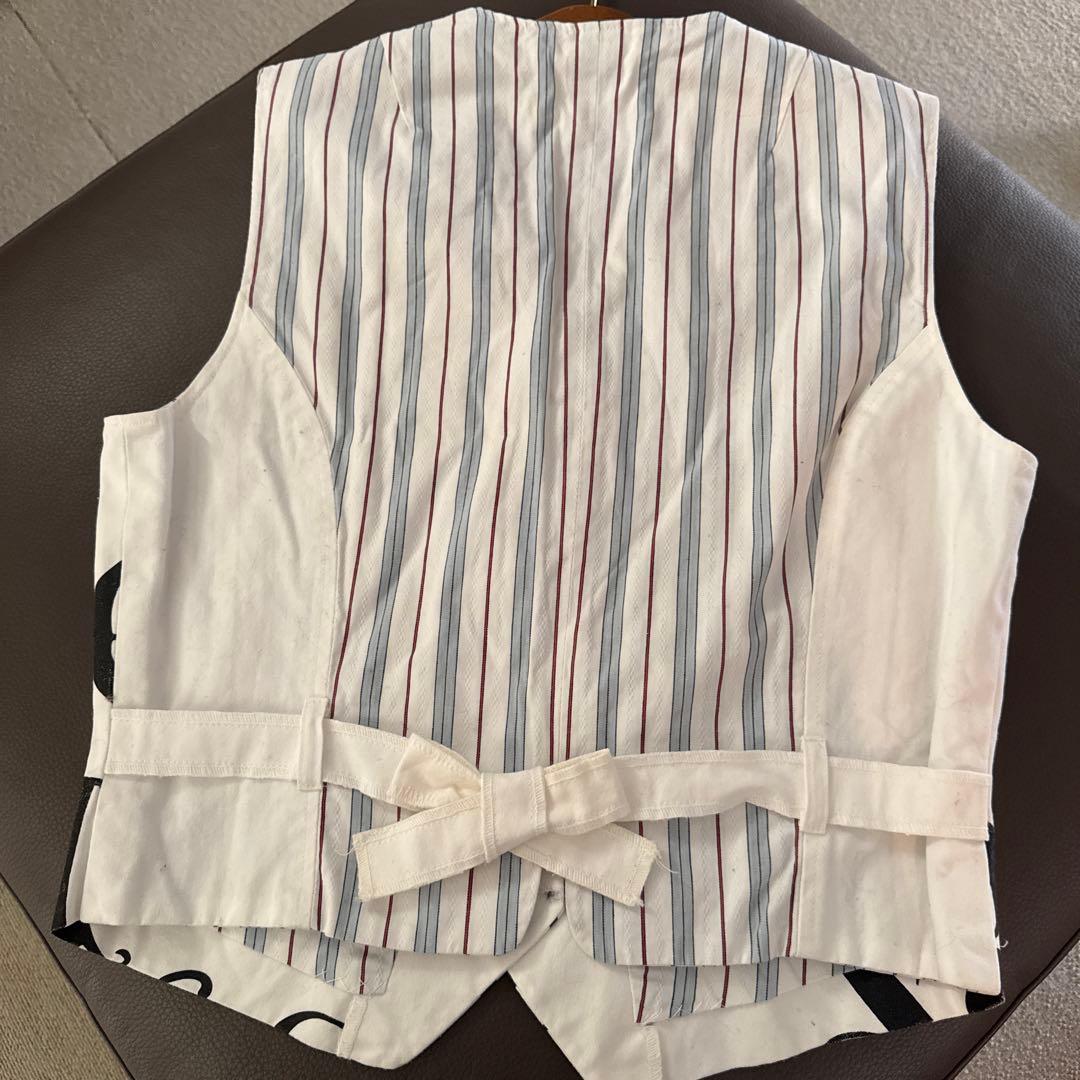 JaneMarple 初期 ロゴプリント コットンベスト ジェーンマープル