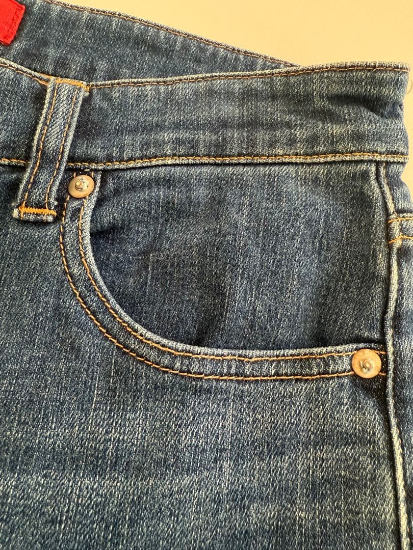 【RED CARD TOKYO×23区】デニム フレアパンツ　ミッドブルー　40