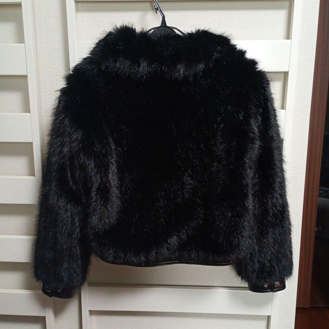 SHAGGIE ブラック ファーブルゾン/コート