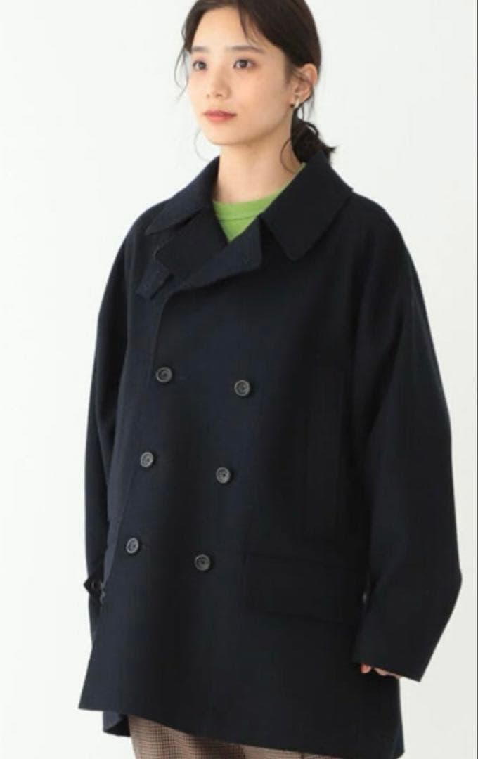 Haversack x BEAMS BOY 別注ピーコート ネイビー
