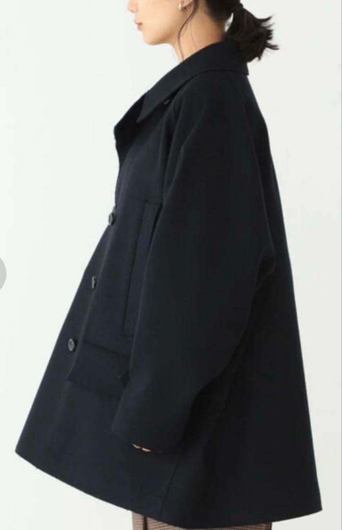 Haversack x BEAMS BOY 別注ピーコート ネイビー