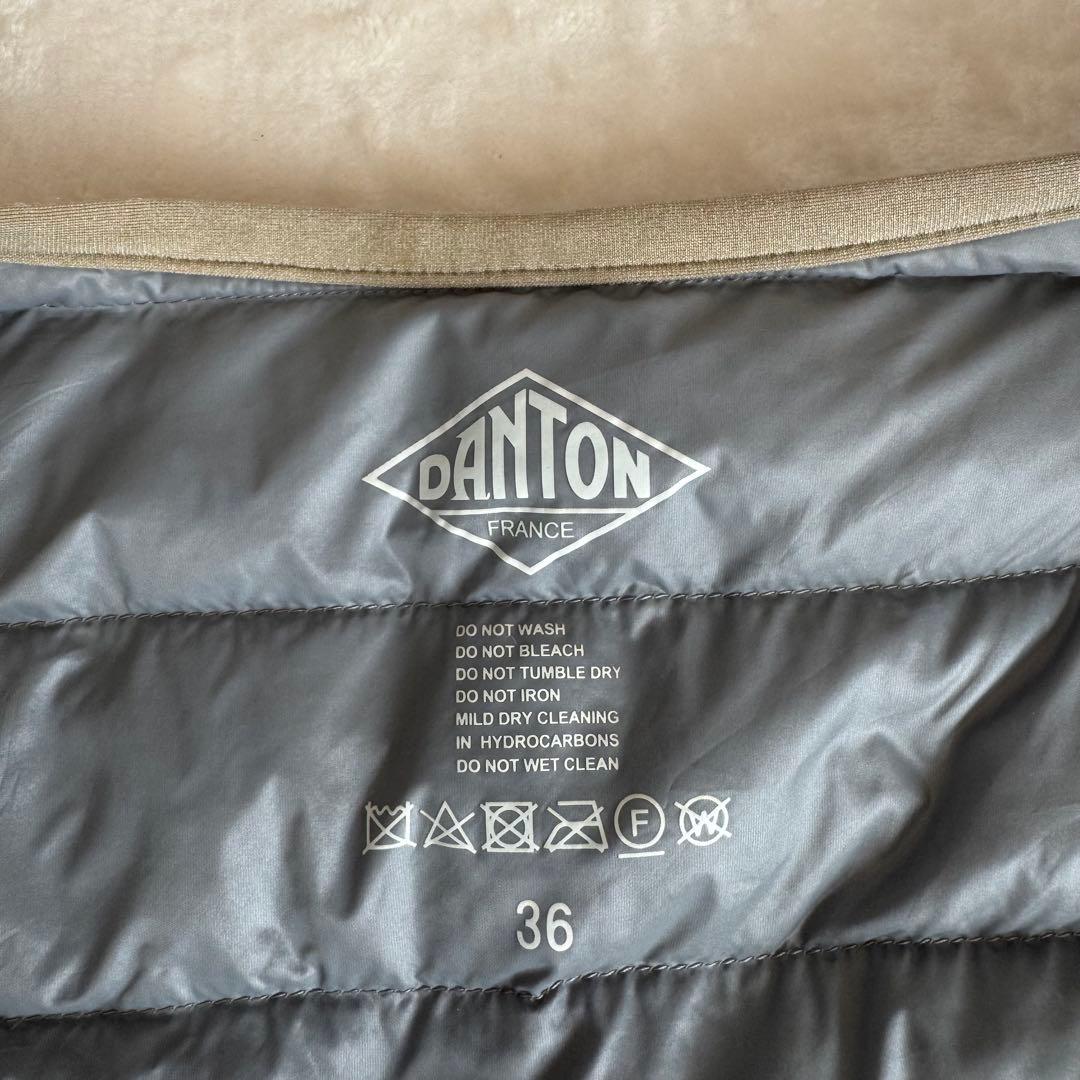 DANTON ダントン インナーダウン ダウンジャケット ベージュ 36