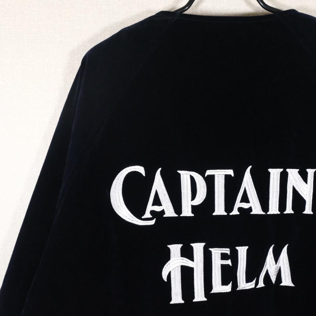 キャプテンズヘルム ロゴベロア コーチジャケット NAVY XL