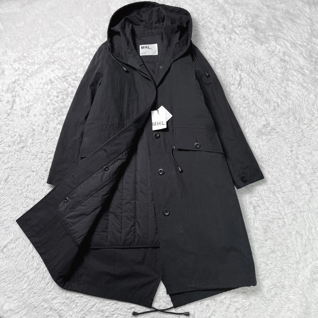 【新品タグ付き】マーガレットハウエル　長袖中綿ライナー付きモッズコート2黒