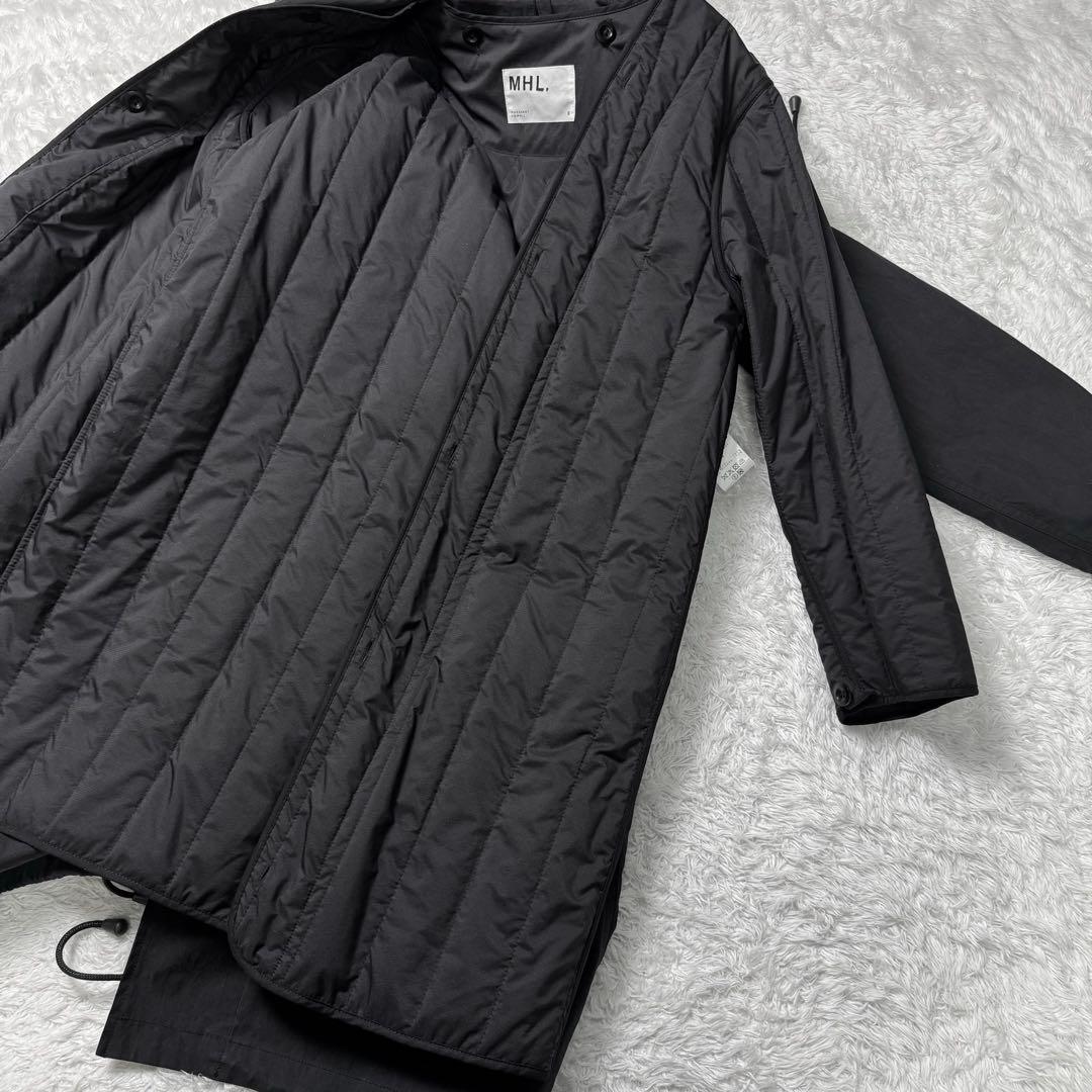 【新品タグ付き】マーガレットハウエル　長袖中綿ライナー付きモッズコート2黒