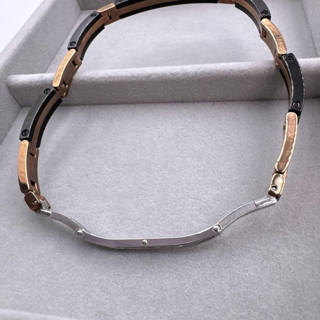 CHIMENTO ブレスレット　バングル　ブラック　ゴールド　ブロンズカラー