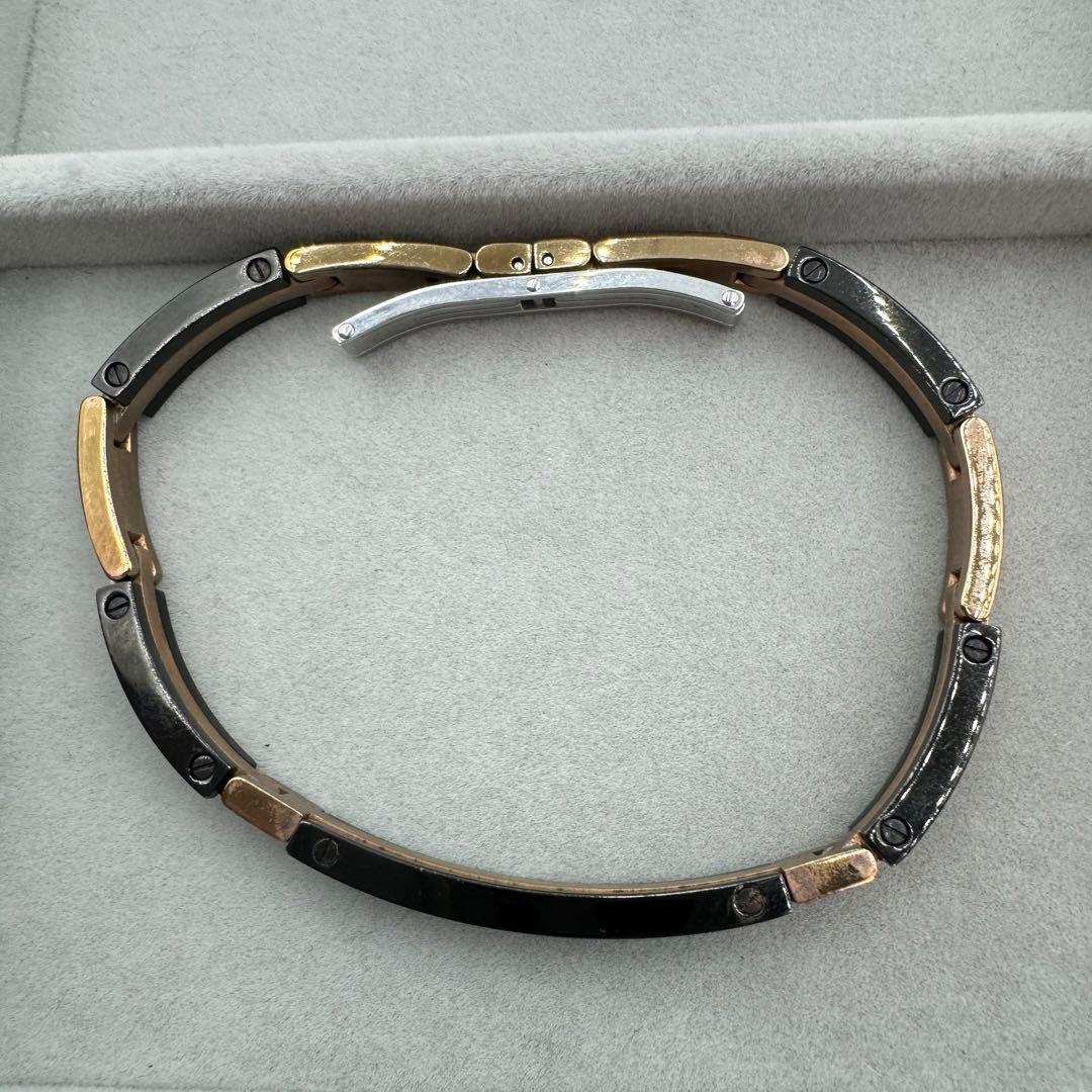 CHIMENTO ブレスレット　バングル　ブラック　ゴールド　ブロンズカラー