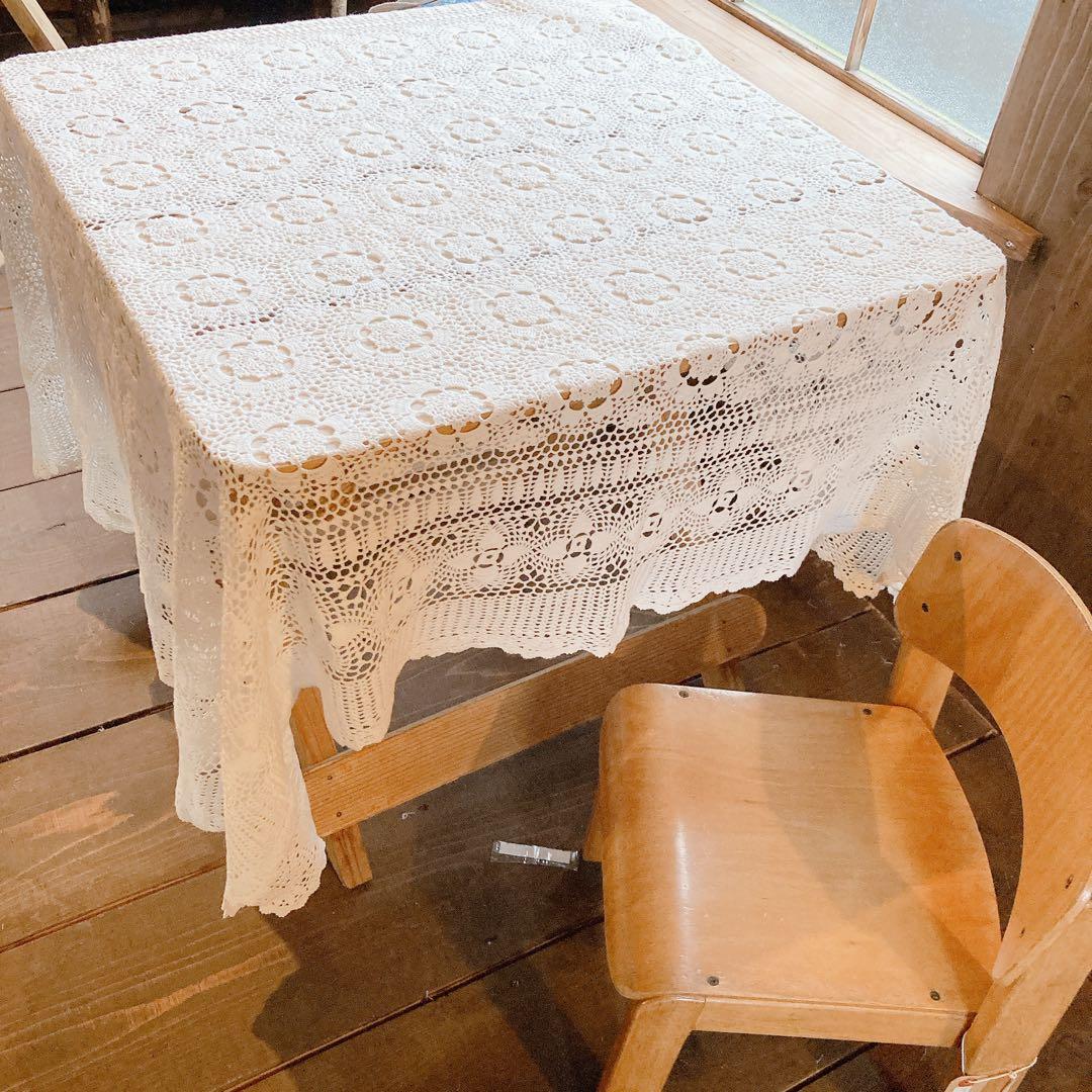 アンティーククロス 大判 カーテン クロッシェ