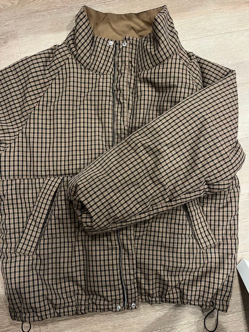 Kastane チェック中綿リバーシブルアウター