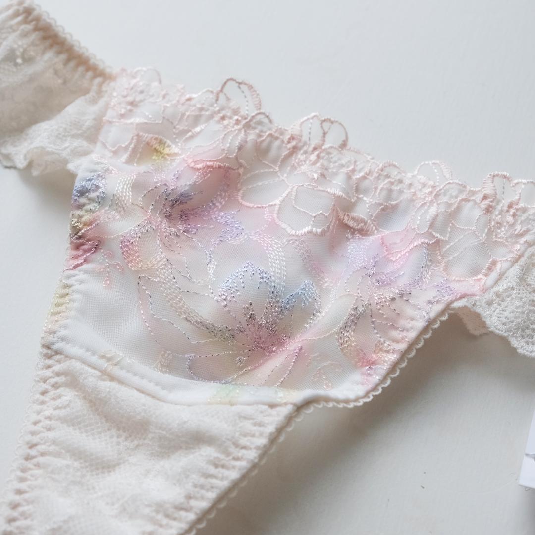 パルファージュ33S♪ブラE70&ショーツ ソング ラメ 白 ワコール 新品