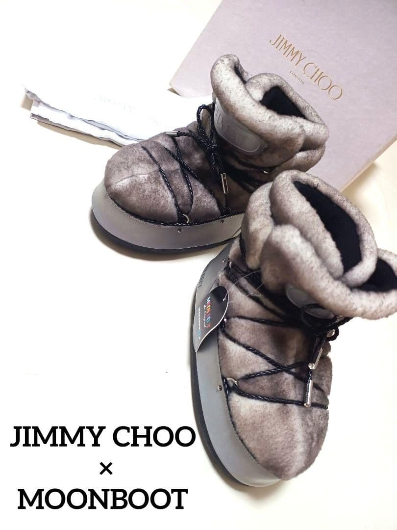 希少　JIMMY CHOO 厚底　シープスキン ムートン　 スノーブーツ