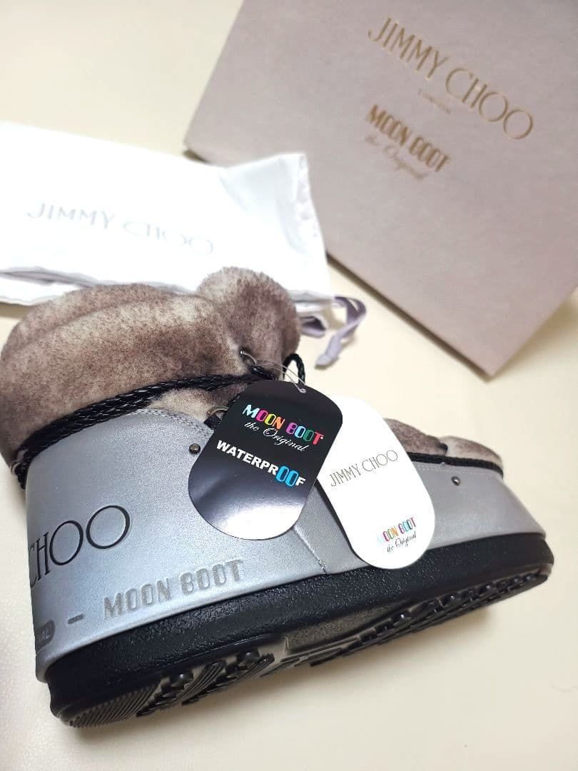 希少　JIMMY CHOO 厚底　シープスキン ムートン　 スノーブーツ