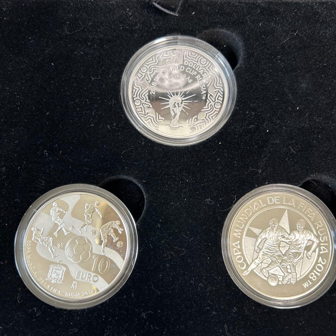 FIFA WORLD CUP RUSSIA 記念銀貨　プルーフ硬貨　ケース入り